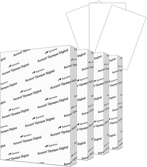 Accent Opaque 18” x 12” White Cardstock Paper, 100lb, 271gsm – 800 Sheets (4 Reams) – Premium Smooth Heavy Cardstock, Printer Paper for Invitations, Cards, Menus, Business Cards – 188096C
