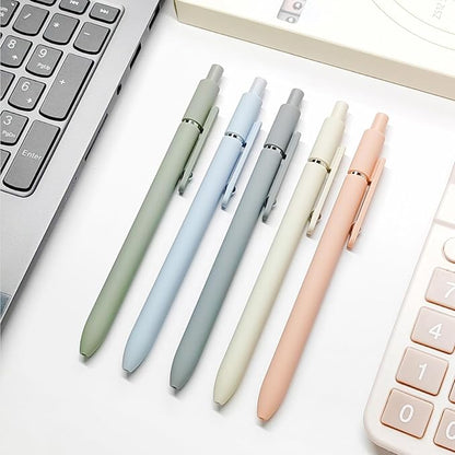 UIXJODO Gel Pens, 10Pcs 0.5mm Black Ink Pens Fine Point Smooth Writing Pens, High-End Series Retractable Pens for Journaling Note Taking, Cute Office School Supplies Gifts for Women (10 Pcs Morandi)