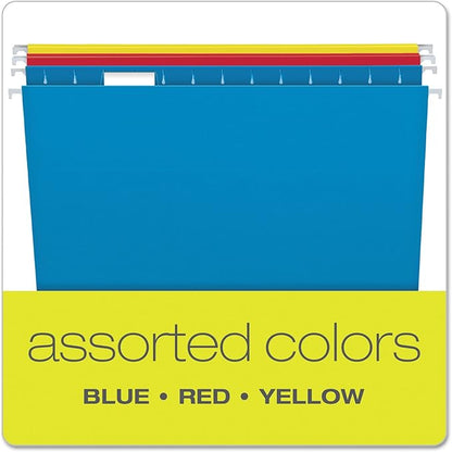 Pendaflex Recycled Hanging Folders, Legal Size, Assorted Colors, 1/5 Cut, 25/BX (81632)