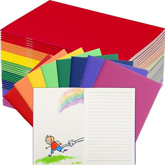 Gueevin 8 Pcs Blank Books for Kids to Write Stories Bulk Composition Notebooks Colorful Soft Cover Notebooks for Drawing Ruled Lined Journals Sketching Kindergarten Easter Gift (Stylish Colors)