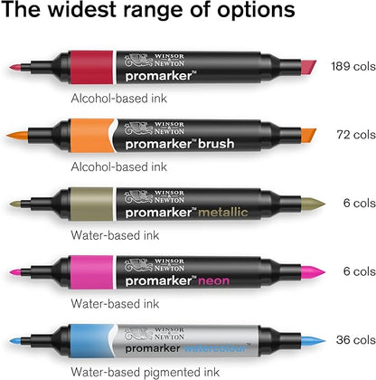 Winsor & Newton ProMarker Set, 6 Count, Pastel Tones