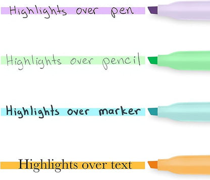 Sharpie Pocket Highlighters, Mild Pastel Colors, Assorted, Chisel Tip, 12 Count