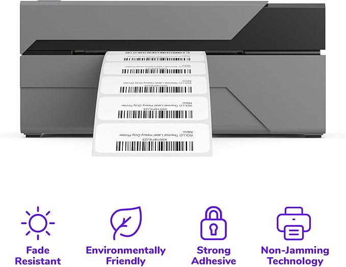 Rollo Direct Thermal 2x1 Barcode Labels - Roll of 1,000 Thermal Labels (Commercial Grade)