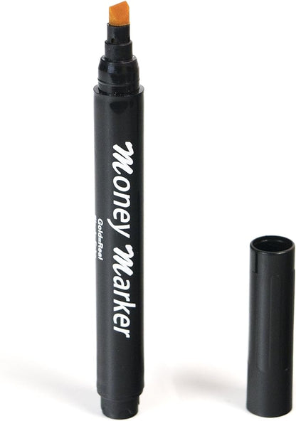 Money Marker (5 Counterfeit Pens) - Counterfeit Bill Detector Pen with Upgraded Chisel Tip - Detect Fake Counterfit Bills, Universal False Currency Pen Detector Pack