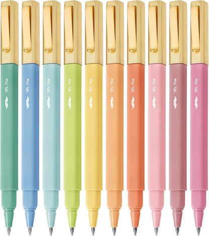 Mr. Pen- Aesthetic Pens, 10 Pack, Assorted Colors, Fast Dry, No Smear Bible Pens No Bleed Through, 0.7mm Fine Point Pen, Ballpoint Pens Ballpoint, Fine Tip Pens for Note Taking, Pens Aesthetic