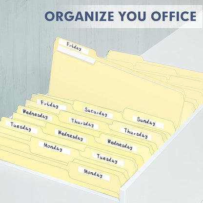 File Folder, PANDRI 120 Pack File Folder, 1/3 Cut Tab, Letter Size, Filing Folder for Office School Business, Manila