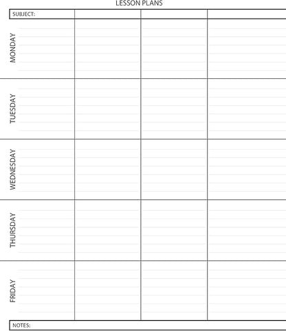 House of Doolittle Lesson Planner, Blue, 8.5 x 11 Inch (HOD51007), Blue/White