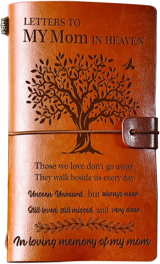 Memorial Gifts for Loss of Mother, Refillable Travel Photo Diary Journal Bereavement Gift, Letters to My Mom in Heaven Those We Love Don't Go Away Sympathy Gifts for Loss of Mom