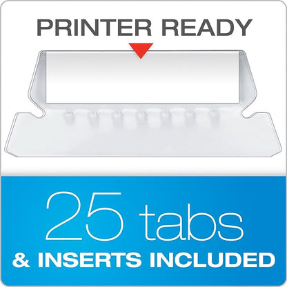 Pendaflex Reinforced Hanging Folders, Letter Size, Assorted Colors 1/5 Cut, Tabs and Inserts, 25 Per Box (41522AMZ)