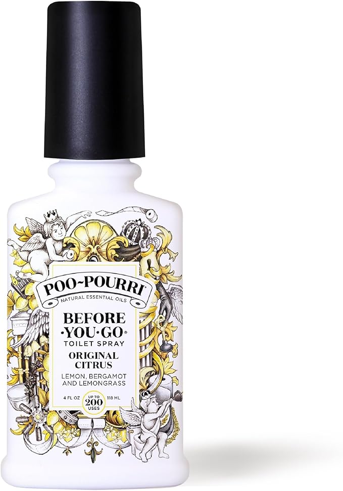 Poo-Pourri Before-You-Go Toilet Spray, Original Citrus, 4 Fl Oz - Lemon, Bergamot and Lemongrass