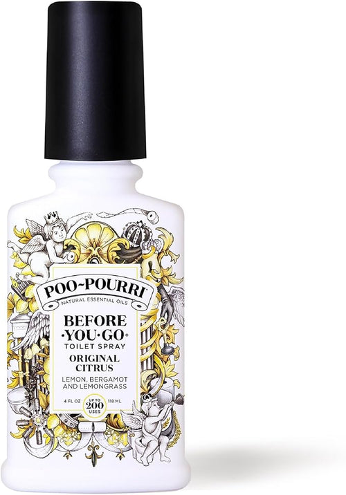 Poo-Pourri Before-You-Go Toilet Spray, Original Citrus, 4 Fl Oz - Lemon, Bergamot and Lemongrass