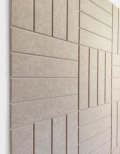 Large Cork Board Alternative - 12-Pack Felt Wall Tiles with Safe Removable Adhesive Tabs, Cork Wall Tiles Bulletin Board Home Office Essentials - Camel