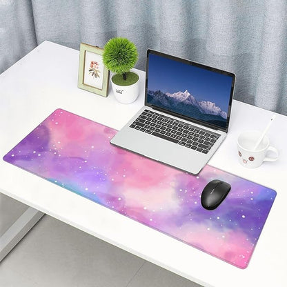 Extended Gaming Mouse Pad, Large Gaming Mouse Waterproof with Stitched Edges, Non-Slip Desktop Pad for Home and Office, Level Up Your 31.5x11.8 Inch… (Iridescent Cloud)