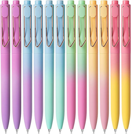 Mr. Pen- Ballpoint Pens, 12 Pack, Gradient Color Barrels, Black Ink, Cute Ballpoint Pens Black Ink, Cute Pens for Journaling