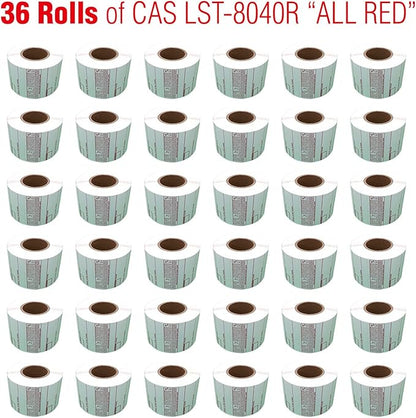 LST-8040 Printing Scale Label, All RED Letters, 58 x 60 mm, UPC/Safe Handling 36 Rolls Per Case, Lower Price Than 12 Rolls