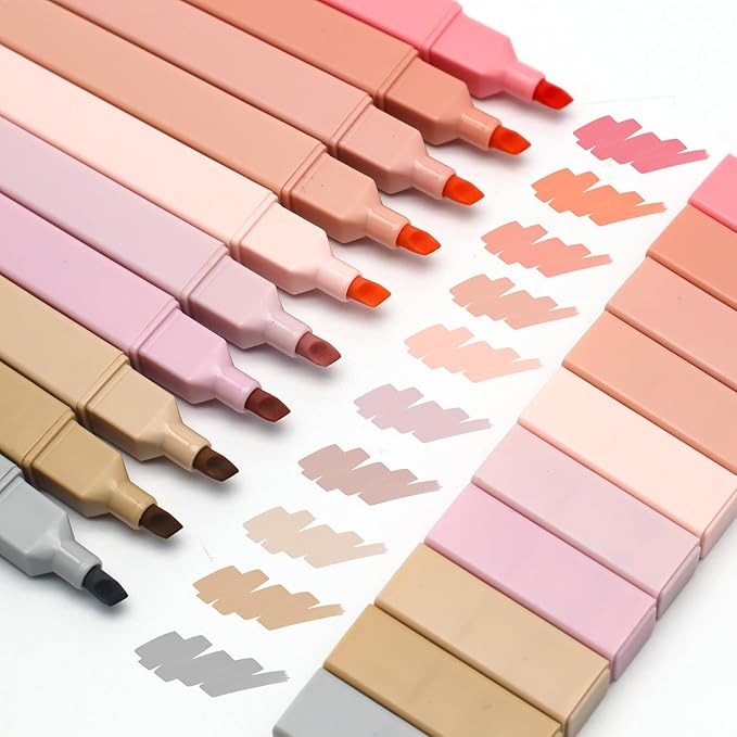 Vitoler Highlighters Assorted Colors,10pcs Cute Pastel Highlighters Multicolor Highlighters for Aesthetic Office School Supplies