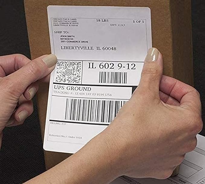 9527 Product 4x6 Direct Thermal Shipping Labels for Zebra 2844 ZP-450 ZP-500 ZP-505,Blank,450 Labels/Roll, 1" Core (12 Rolls)