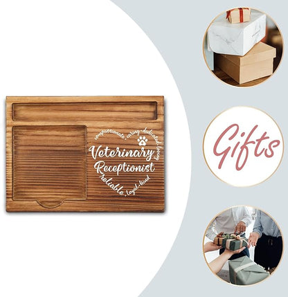 Veterinary Receptionist Gifts, Veterinary Receptionist Appreciation Gifts, Thank You Vet Receptionist Gifts for Vet Secretary, Vet Front Office Desk Self-Stick Note Pad Holders GSH10