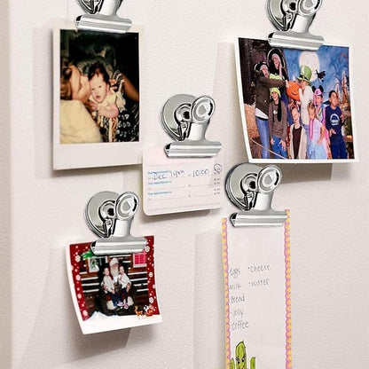 VNDUEEY Magnetic Clips, 50 Pack Strong Magnets for Whiteboard, Refrigerator, Office, Locker, Photo Displays (30mm Wide)