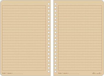 Rite in the Rain Weatherproof Side Spiral Kit: Tan CORDURA® Fabric Cover, 4.625" x 7" Tan Notebook, and Weatherproof Pen (No. 973T-KIT)