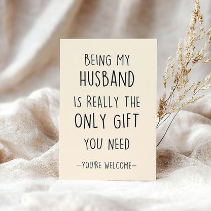 Funny Birthday Card for Husband, Humor Husband Birthday Cards Gifts from Wife, Great Valentine's Day Gifts for Him, Unique Anniversary Card for Husband, Husband Love Card