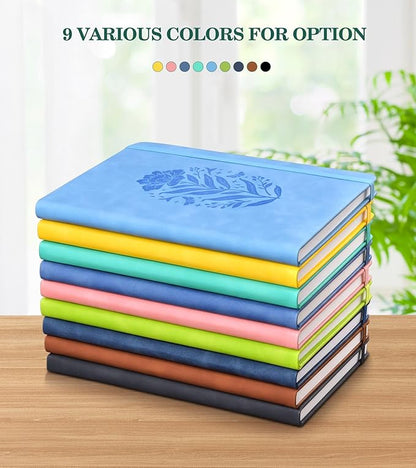Lined Journal Notebook for Women, Hardcover Leather Journaling Notebooks 8.5" x 11", A4 200 Pages Big Journals for Writing, College Ruled Notebook for Work School, Note Taking, Business Diary Green