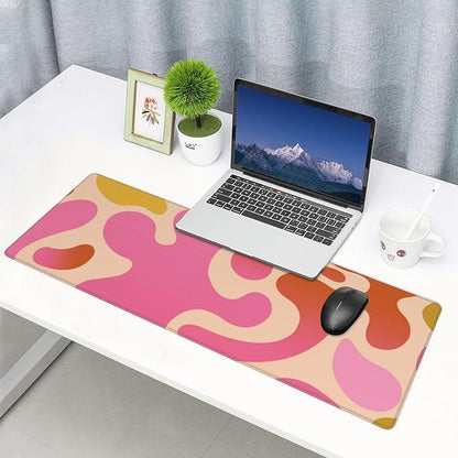 Extended Gaming Mouse Pad, Large Gaming Mouse Waterproof with Stitched Edges, Non-Slip Desktop Pad for Home and Office, Level Up Your 31.5x11.8 Inch… (Abstract Painting)