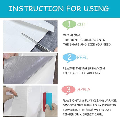 Dry Erase Board Sticker- Whiteboard Stickers-5.82''x8.27'' Removable Dry Erase Sheets- Fridge Magnetic Paper Alternatives for Desk/Refrigerator/Door/Home/Office/Classroom (White-6Pcs)