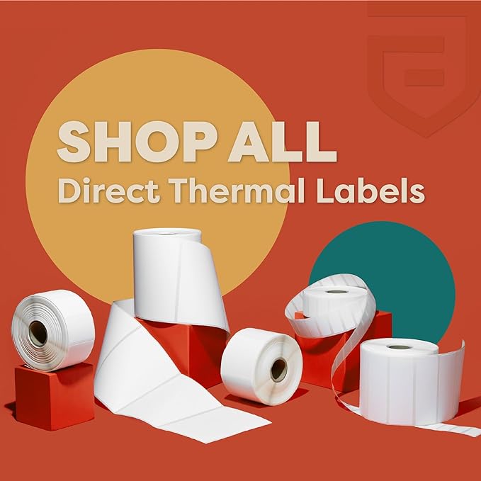 Aegis Adhesives - 2” X 2” Square Direct Thermal Multipurpose Labels for QR Codes, Barcodes, Perforated & Compatible with Rollo, Zebra, & Other Desktop Label Printers (12 Rolls, 700/Roll)