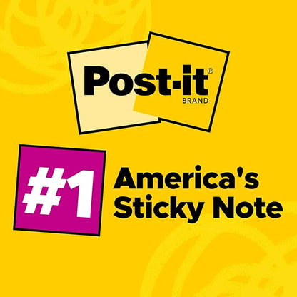 Post-it Dispenser Pop-up Notes, 3x3 in, 24 Pads, Canary Yellow, Clean Removal, Recyclable