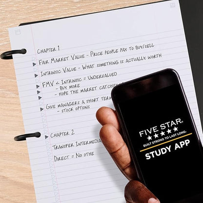 Five Star Flex Refillable Notebook + Study App, College Ruled Paper, 1-1/2 Inch TechLock Rings, Pockets, Tabs and Dividers, 300 Sheet Capacity, Purple (29324AB6)