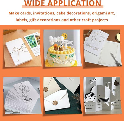 HTVRONT White Cardstock Paper Bundle - 50 Sheets Cardstock 8.5 x 11 Inch, 230 GSM Thick Cards for Cricut Machine, White Printer Paper for Scrapbooking, Crafts, Home Decoration (White/50 Sheets)