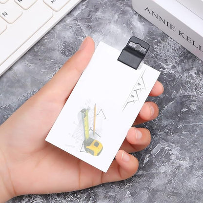 Eaasty Black Gripper Card Holder Clamps Black Swipe Plastic ID Card Secure Badge Holder for Standard Thickness ID Badge, CAC, Chip or Swipe(20 Pcs)