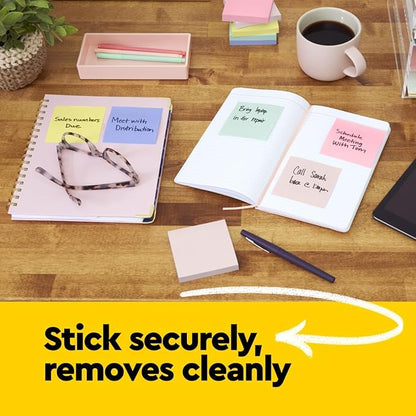 Post-it Notes, 3 in x 3 in, 18 Sticky Notes Pads, 100 Sheets per Pad, The Iconic Canary Yellow Note, School Supplies and Oﬃce Products