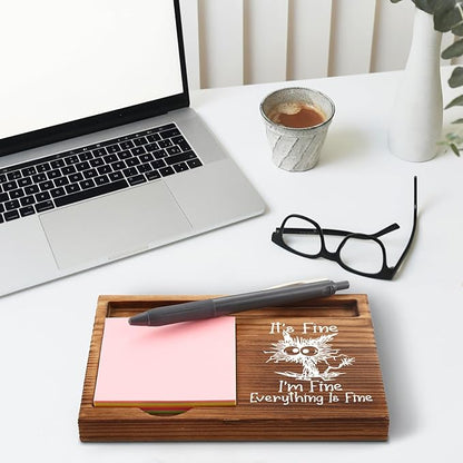 Funny Quotes Office Sticky Note Holder, Cute Humor Sticky Note Holder, Thank You Appreciation Gifts Friends Women Men Coworkers Office Desk Self-Stick Note Pad Holders GSH422
