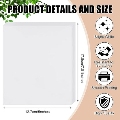 Washi Paper Sticker Paper White Printable Multipurpose Copy Paper Inkjet Printer Compatible Full Sheet Letter Size Labels