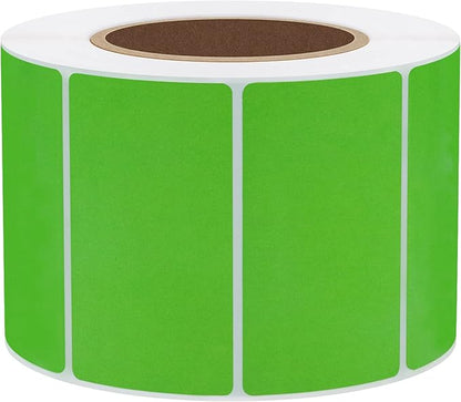 Hybsk 2.25x1.25 inch Color Direct Thermal Labels for Shipping, Barcodes, Address, Compatible with Rollo Label Printer & Zebra Desktop Printers(2.25"x1.25",Green)