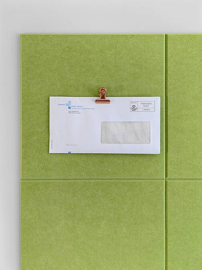 Cork Board 48 x 36 Alternative – 11.8x11.8x0.35 Inches 12 Pack Felt Wall Tiles with Safe Removable Adhesive, Large Cork Board for Office Walls Pin Board Cork Tiles for Classroom - Grass Green