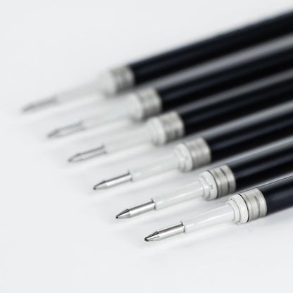 Pentel Refill Ink - For EnerGel Gel Pen, 0.7mm Metal Tip, Medium, Black Ink, Pack of 6 Refills (LR7-6A)