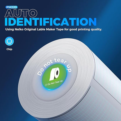 Nelko PM220 Bluetooth Label Maker Machine with Tape, 2 Inch Portable Thermal Printer for Small Business, Address, Logo, Clothing, Sticker Printer for Phones & PC, Cyan
