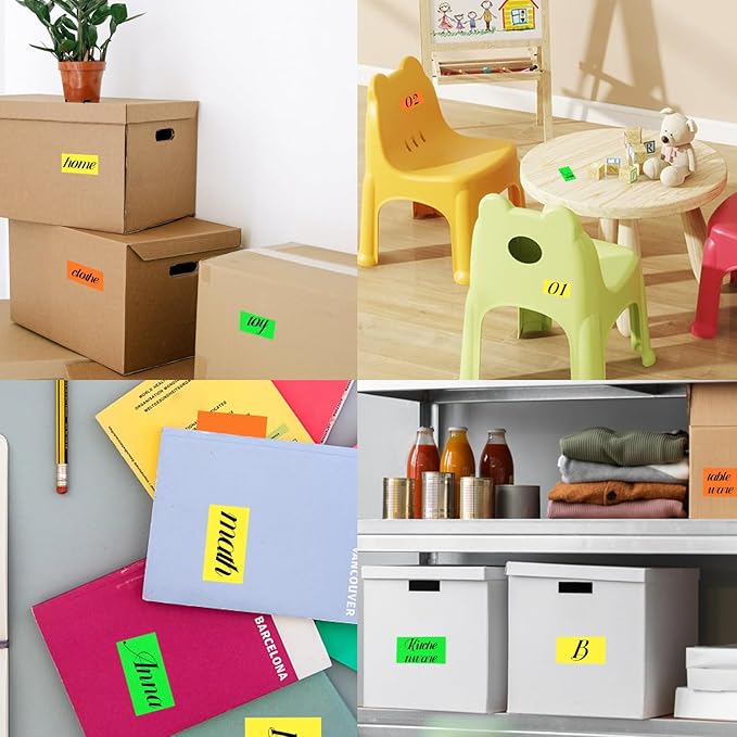 Colored Labels Stickers 2 X 3 Inch, Removable Rectangular Moving Labels, Large Color Coding Labels Moving Stickers- 250 Labels/Purple