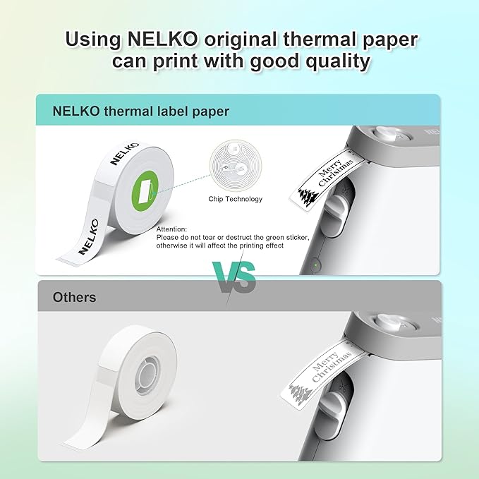 Nelko Label Maker Machine with Tape, P21 Bluetooth Label Printer, Wireless Mini Label Makers with Multiple Templates for Organizing Office Home, Green