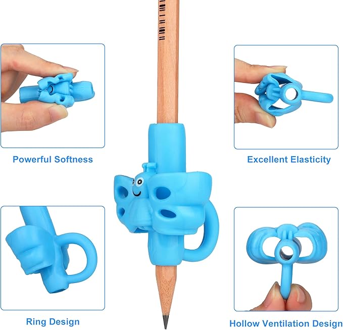 KOABBIT - Pencil Grippers for Kids Handwriting, Pencil Grip for Toddlers 2-4 Years, Pencil Helper for Kids Learning to Write,Pencil Holder Trainer Writing aid Elementary Teaching Tools