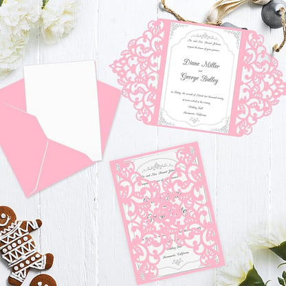 24 Sheets Pink Cardstock 8.5 x 11 Thick Paper, Goefun 80lb Card Stock Printer Paper for Arts & Crafts, Valentines Day, Stationary Printing