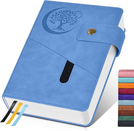 365 Page Thick Lined Journal Notebook for Men Women, A5 Leather Journals for Writing, Hardcover Notebooks for Work, School, Note Taking,Travel, Business,Personal Diary, College Ruled 5.9" x 8.4"