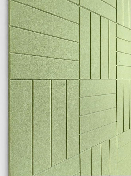 Large Cork Board Alternative - 12-Pack Felt Wall Tiles with Safe Removable Adhesive Tabs, Cork Wall Tiles Bulletin Board Home Office Essentials - Spring Green