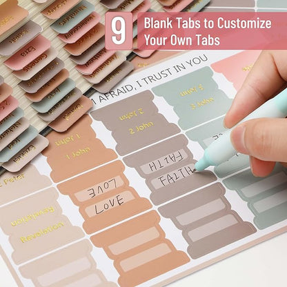 Mr. Pen- Bible Tabs, 75 Tabs, Spring Palette, Gold Embossed Lettering, Laminated Bible Tabs for Women and Men, Bible Tabs for Study Bible Index Tabs, Bible Book Tabs, Bible Labels Tabs