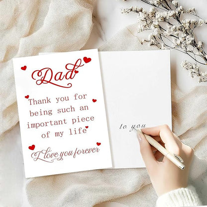 Funny Dad Birthday Card from Daughter Son, Sweet Birthday Gifts Cards for Father, Unique Thank You for Dad Card, Best Father Birthday Gifts Ideas