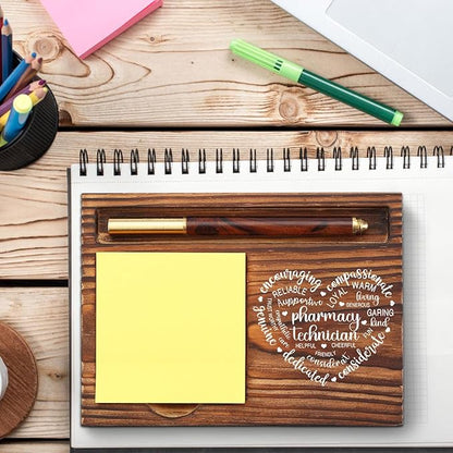 Pharmacy Technician Gift Sticky Note Holder, Appreciation Thank You Gifts for Pharmacy Technician Future Pharmacist Pharmacology Pharm Self-Stick Note Pad Holders Desk Organizer TZP23
