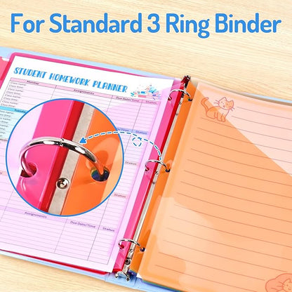 Forvencer 24 Count Dividers with Pockets, 8 Tab Dividers for 3 Ring Binder with Pockets, Subject Dividers with Pockets, Premium Quality Notebook Dividers with Pockets, Vibrant Color, 3 Sets